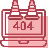 A laptop with two traffic cones on it vector