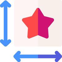 A star icon with arrows pointing to it vector
