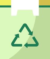 A green folder with a recycling symbol on it vector