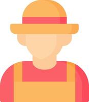 A man in a hat and overalls vector
