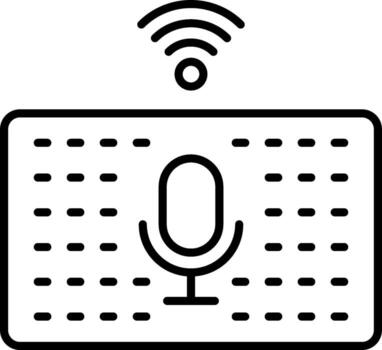 A microphone and a wifi icon on a white background vector