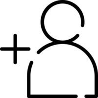 A person with a plus sign on their head vector