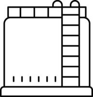 A black and white drawing of a ladder vector