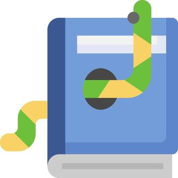 un libro con un serpiente en eso vector