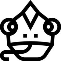 A black and white logo of a snake with a crown vector