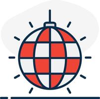 A red and white ball with a checkered pattern vector