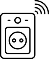 A black and white image of a microwave with a wifi symbol vector