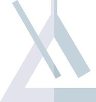 A triangle with two sticks in it vector