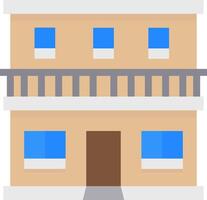 A building with a balcony and a balcony vector