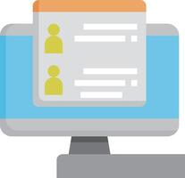 A computer screen with a person on it vector