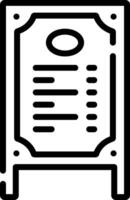 A black and white image of a menu vector