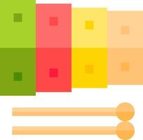 A colorful musical instrument with two sticks vector