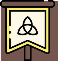 A banner with a celtic symbol on it vector