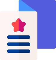 A star icon on a blue folder with a star on it vector