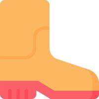 A boot icon with a red sole vector