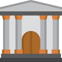 An illustration of a building with columns vector