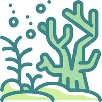 An illustration of a coral reef with bubbles vector