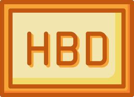 Hbd icon illustration vector