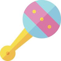 A colorful toy ball with a handle on it vector