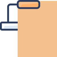 A file folder with a paper clip on it vector