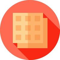A flat icon of a square piece of paper vector