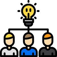 People with light bulb over their heads vector