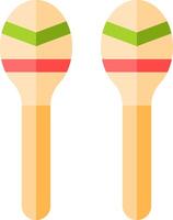 Two maracas with different colors and shapes vector