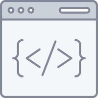 A web page with a code symbol on it vector
