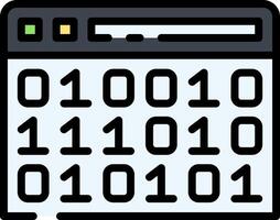 Binary code icon vector
