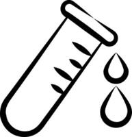 A test tube with a drop of liquid in it vector