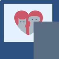 A cat and a heart are on a computer screen vector