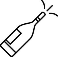 A bottle of wine with a sparkle vector