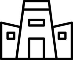 A black and white drawing of a building vector