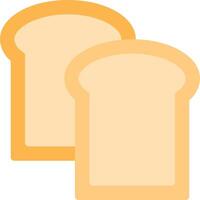 Two slices of bread on a white background vector