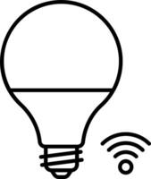 A light bulb with wifi symbol on it vector