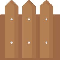 Wooden fence with three posts vector