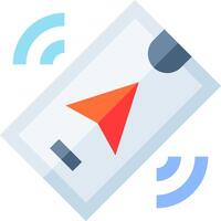 A phone with a compass icon on it vector