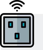 A wifi icon with a plug on top vector