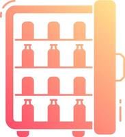 A refrigerator with bottles inside vector