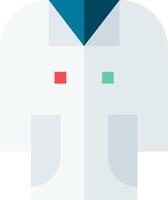 A white lab coat with red and green dots vector