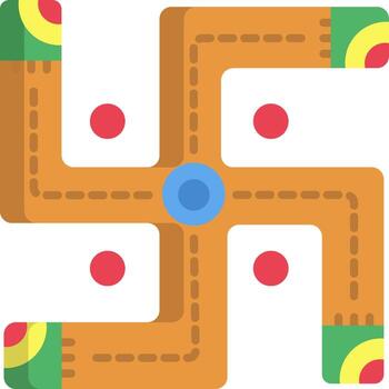 un vistoso cruzar con puntos en eso vector