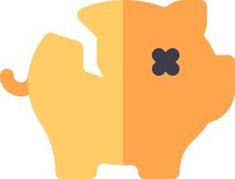 A piggy bank with a broken heart vector