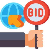 How to bid on a website vector