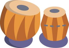 Two drums on a white background vector