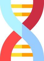 A dna double helix with two colors vector