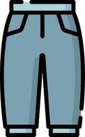 A pair of blue jeans on a white background vector