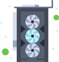 A computer with three fans on it vector