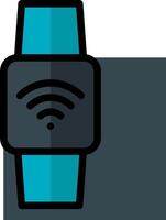 A smart watch with wifi icon vector