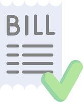 Bill check icon vector