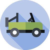 A flat icon of a car with a tow truck vector
